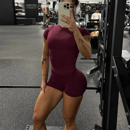 Impact Short Sleeve Crop Top – Workout, Gym, Yoga, Longline Stretchy Sports Shirt