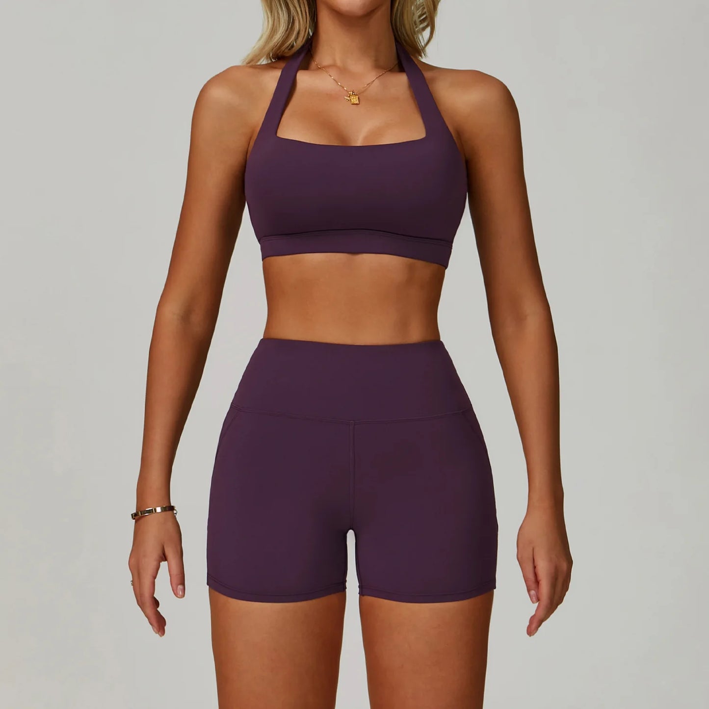 High Waist Leggings Top Yoga Set