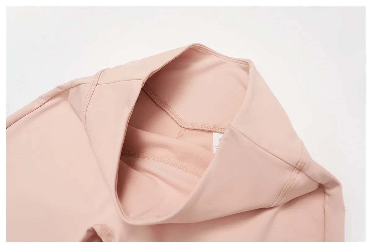 2Pcs Women's Long Sleeve Sports Jacket Zipper Gym Suit Outdoor Sportswear Yoga Workout Two-Piece Fitness Set Female Outfit