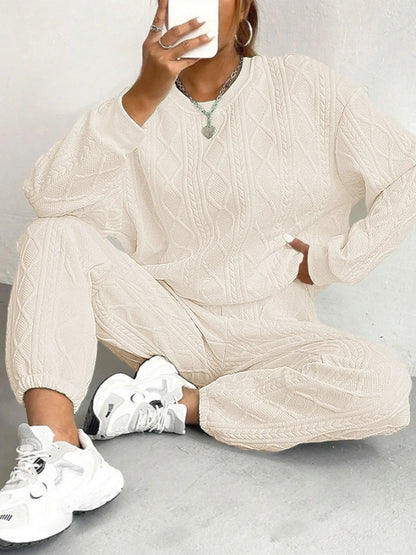 Knit Casual Pants Set