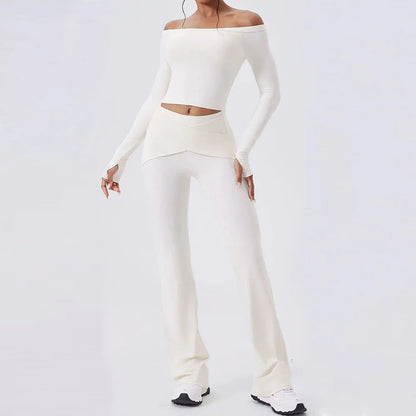 Cloud Hide Woman New Yoga Suit Gym Fitness Set Long Sleeve Sports Tracksuit Top Leggings Workout Pilates Outfits Running Clothes