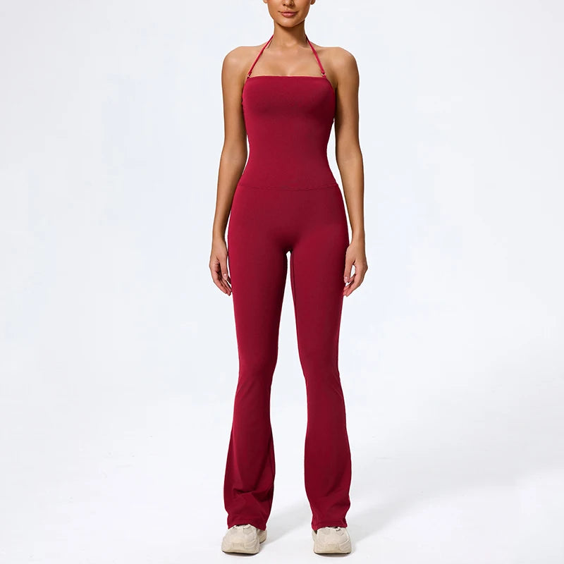 Sleeveless Backless Yoga Jumpsuit