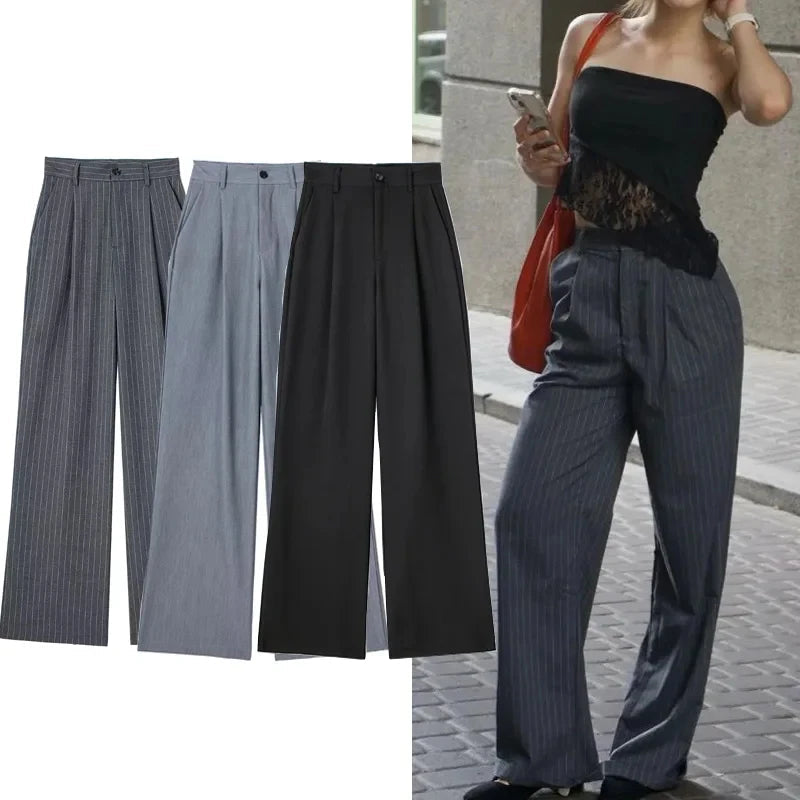 Wide Leg Baggy Suit Pant