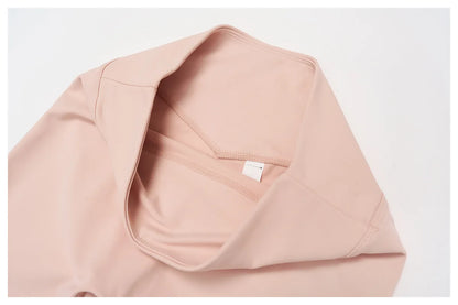 2Pcs Women's Long Sleeve Sports Jacket Zipper Gym Suit Outdoor Sportswear Yoga Workout Two-Piece Fitness Set Female Outfit