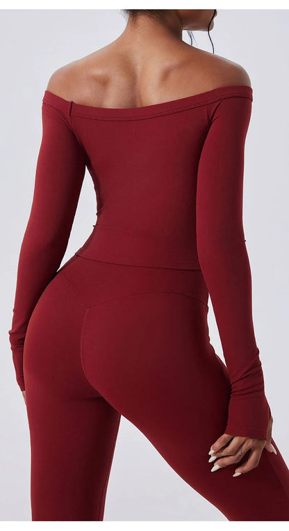 Cloud Hide Woman New Yoga Suit Gym Fitness Set Long Sleeve Sports Tracksuit Top Leggings Workout Pilates Outfits Running Clothes