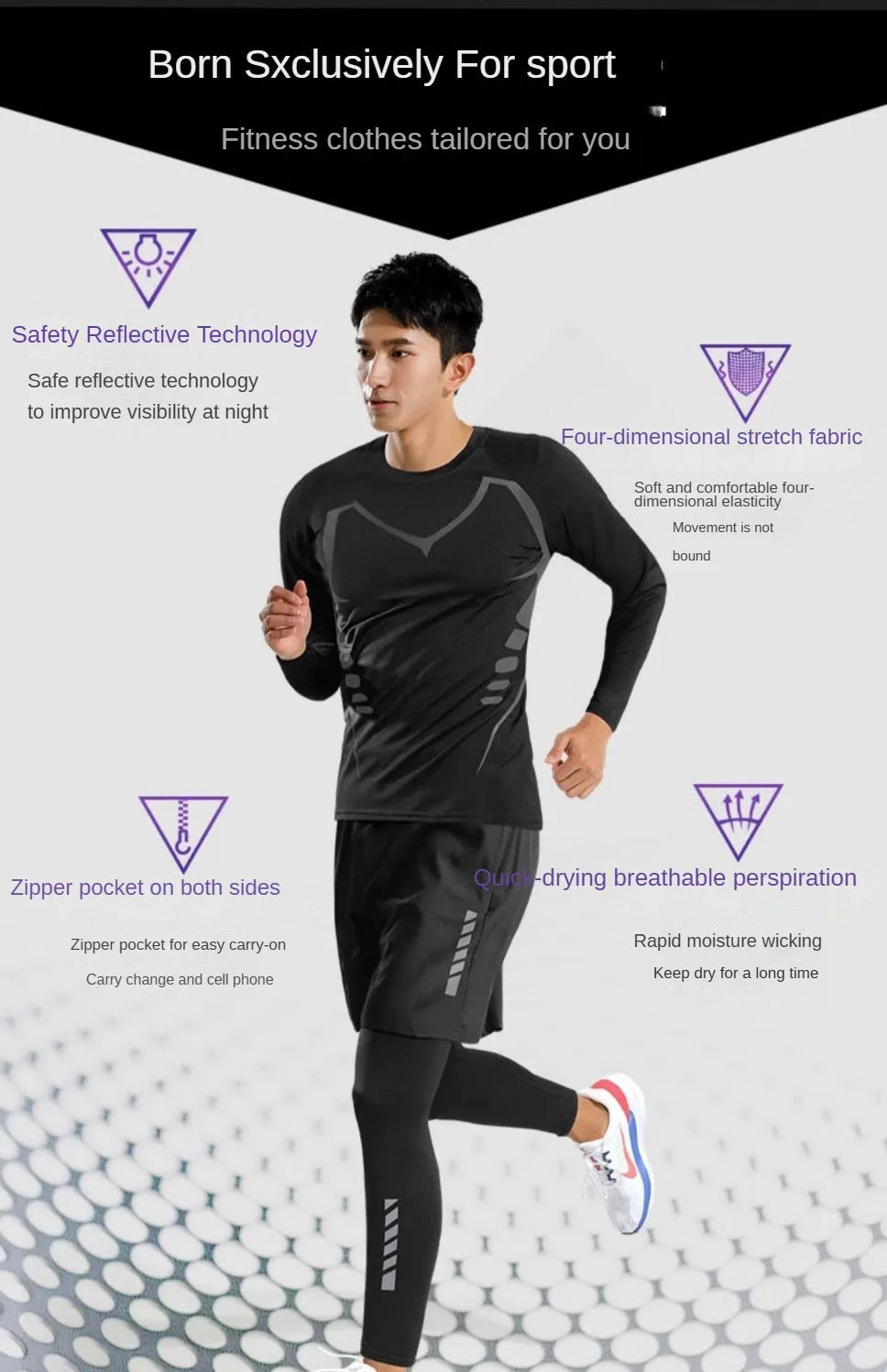 Quick-Dry Tracksuit Set – Running