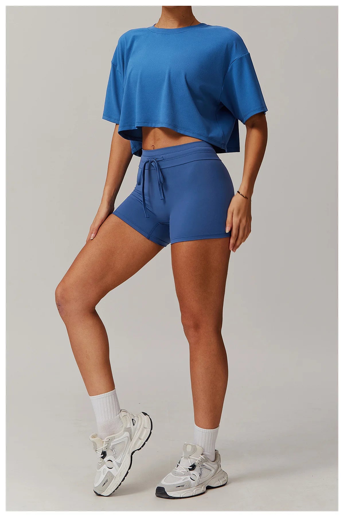 Loose Yoga Top Women Short Sleeve Gym Top Quick Dry Running Sports Shirt Fitness Woman Athletic Cropped Tops Push Up Active Wear