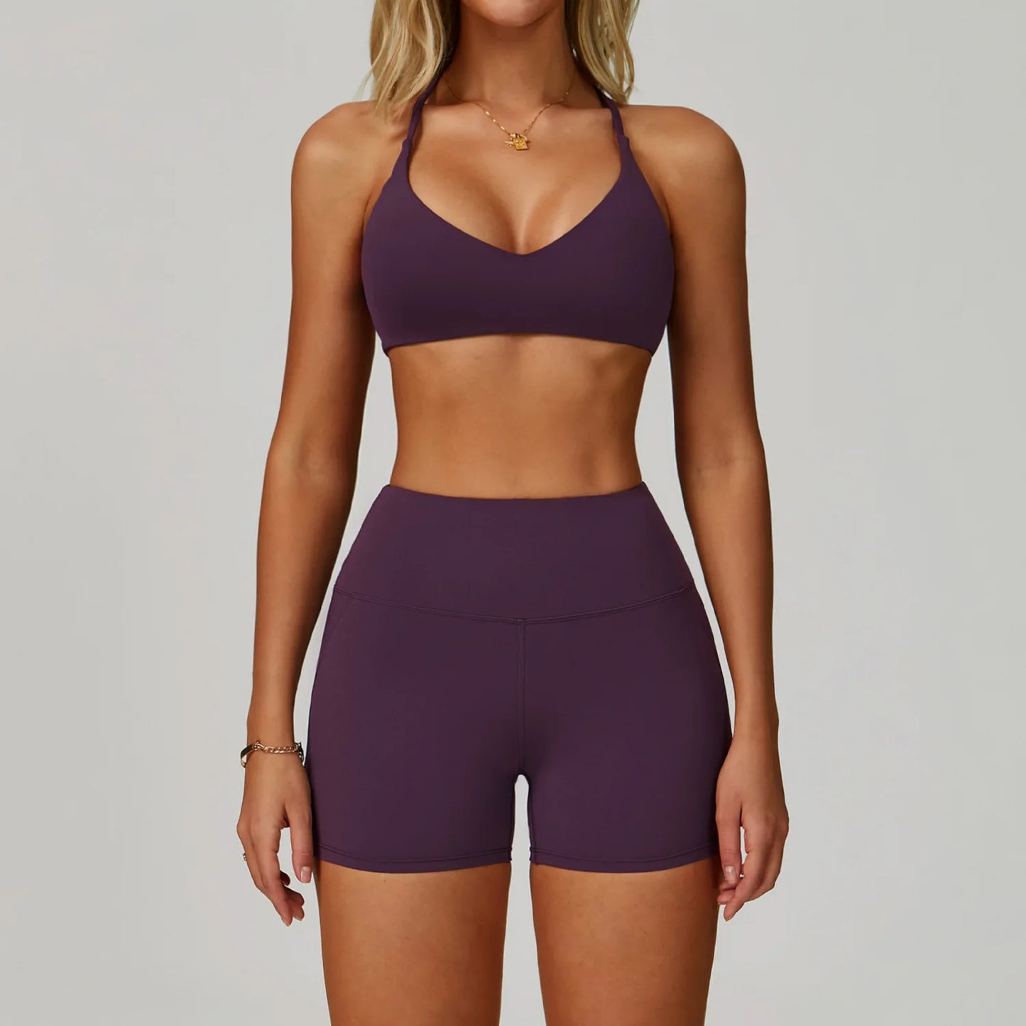 High Waist Leggings Top Yoga Set