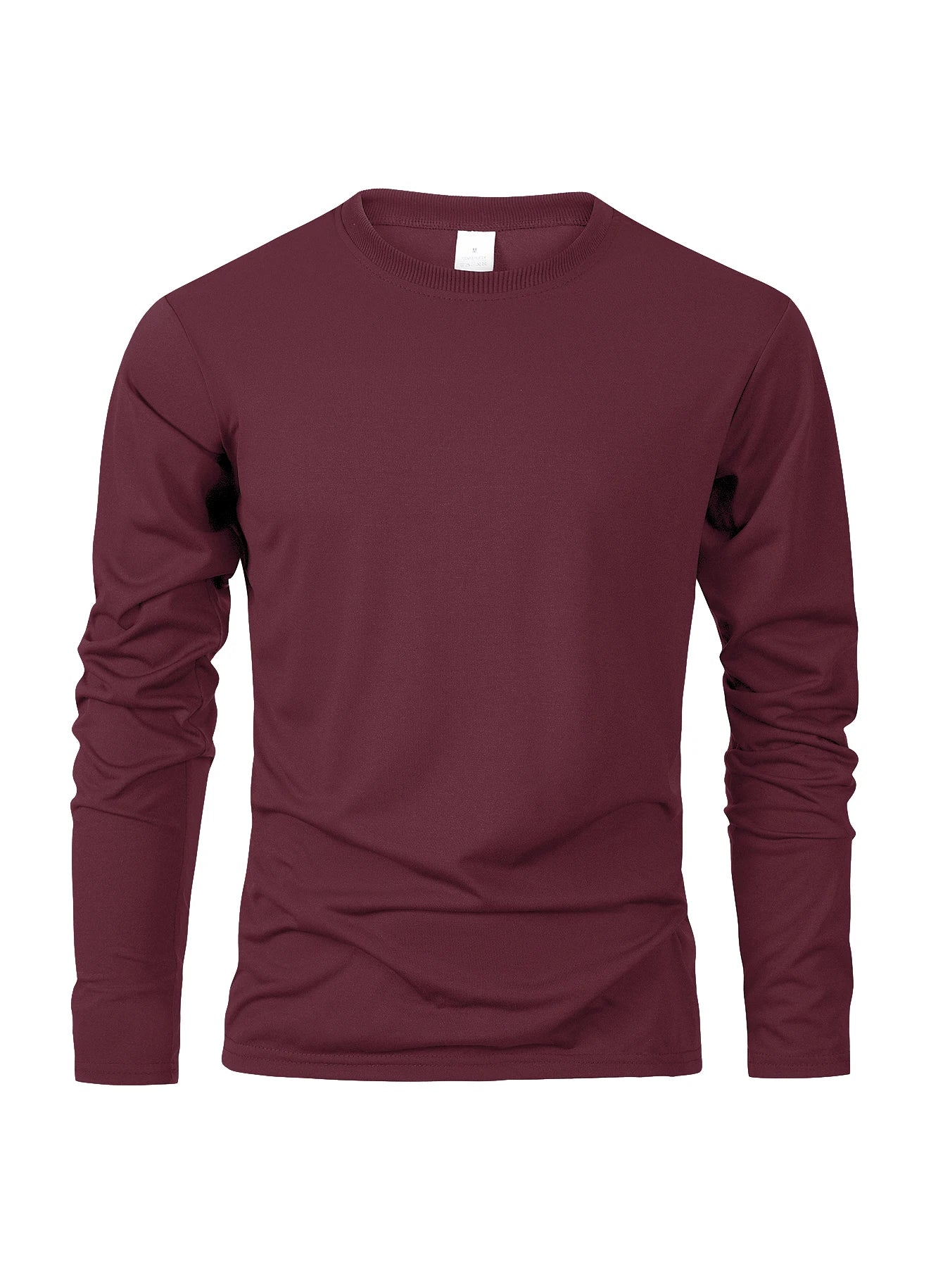 Long Sleeve Moisture Wicking T-Shirt – Casual Round Neck Sports Tee, Comfortable Versatile Top