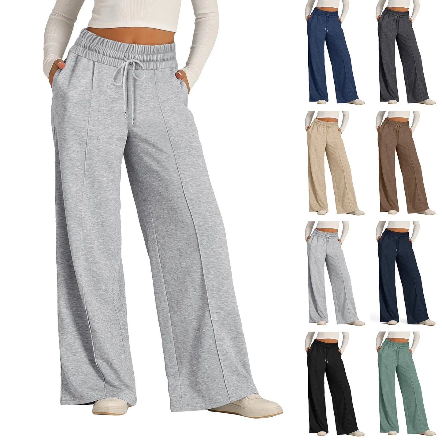 Wide Leg Fleece Joggers